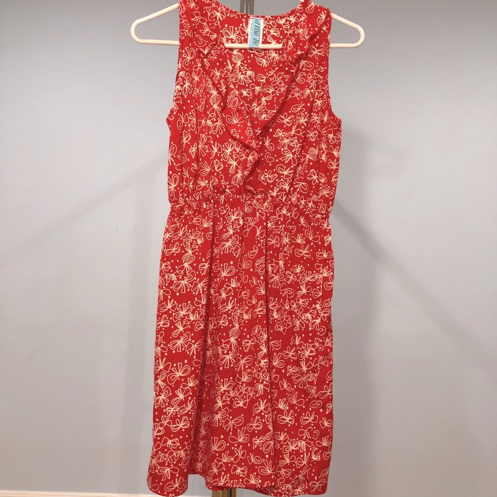 Dina Be Red Patterned Dress